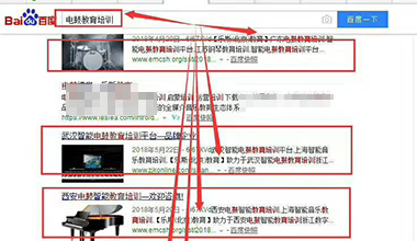 點(diǎn)擊查看“電鼓教育培訓(xùn)”關(guān)鍵詞優(yōu)化上線案例